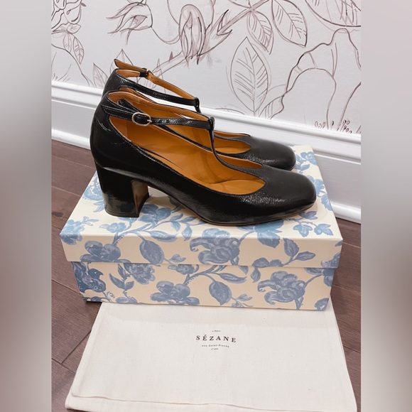 Sezane Shoes - Sezane Marcie Babies Mary Jane Heels Black